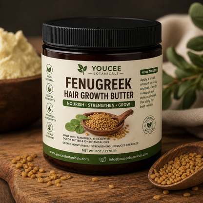 Fenugreek Hair  Butter – Thickening Moisturizer for Dry, Damaged & Thinning Hair | Youcee Botanicals